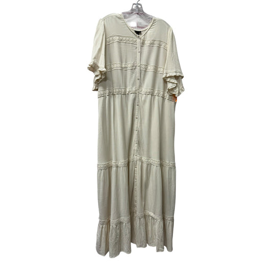 Dress Casual Maxi By Torrid In Cream, Size:3