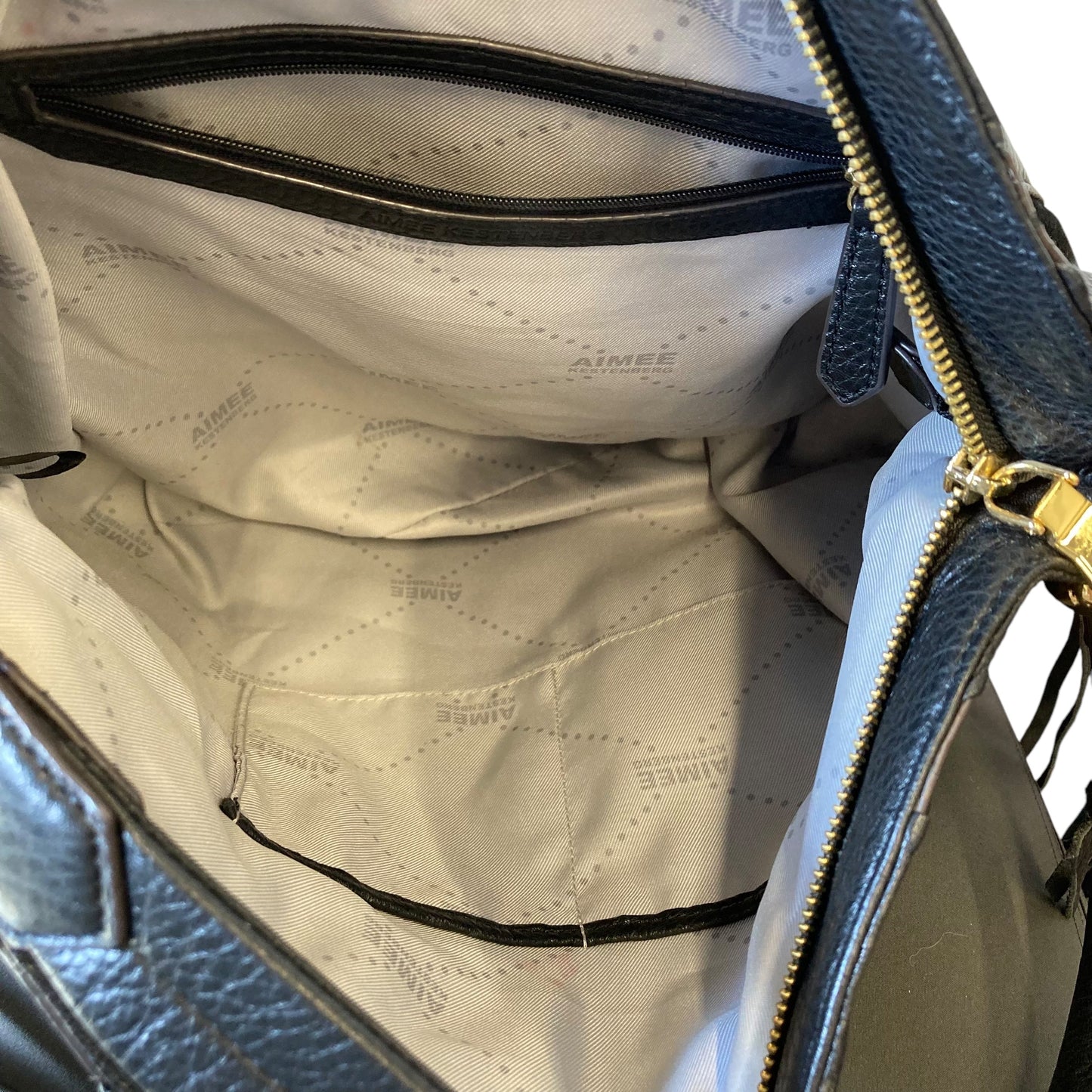 Handbag Leather By Aimee Kestenberg In Black, Size:Large