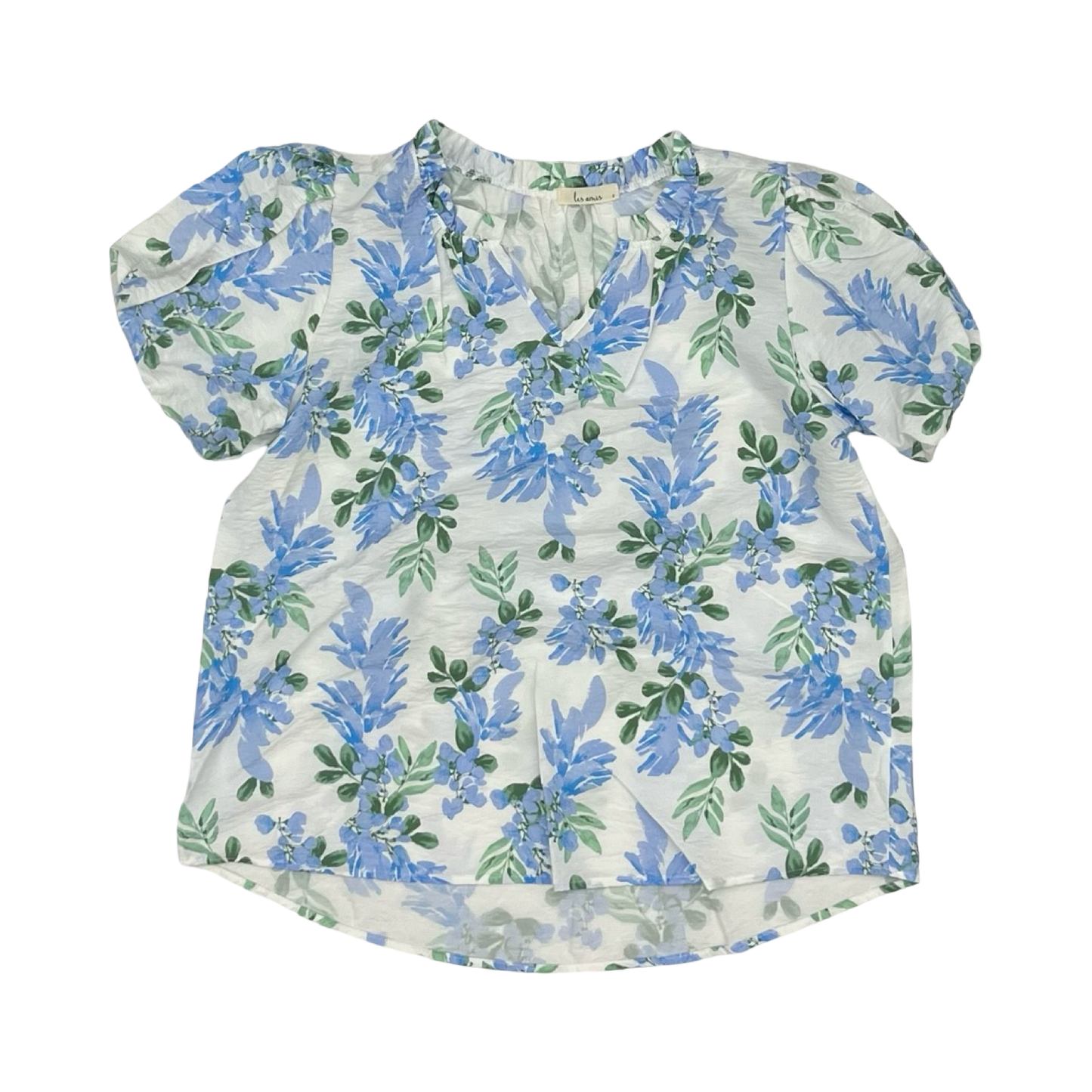 Blouse Ss By Les Amis In Blue & White, Size:S