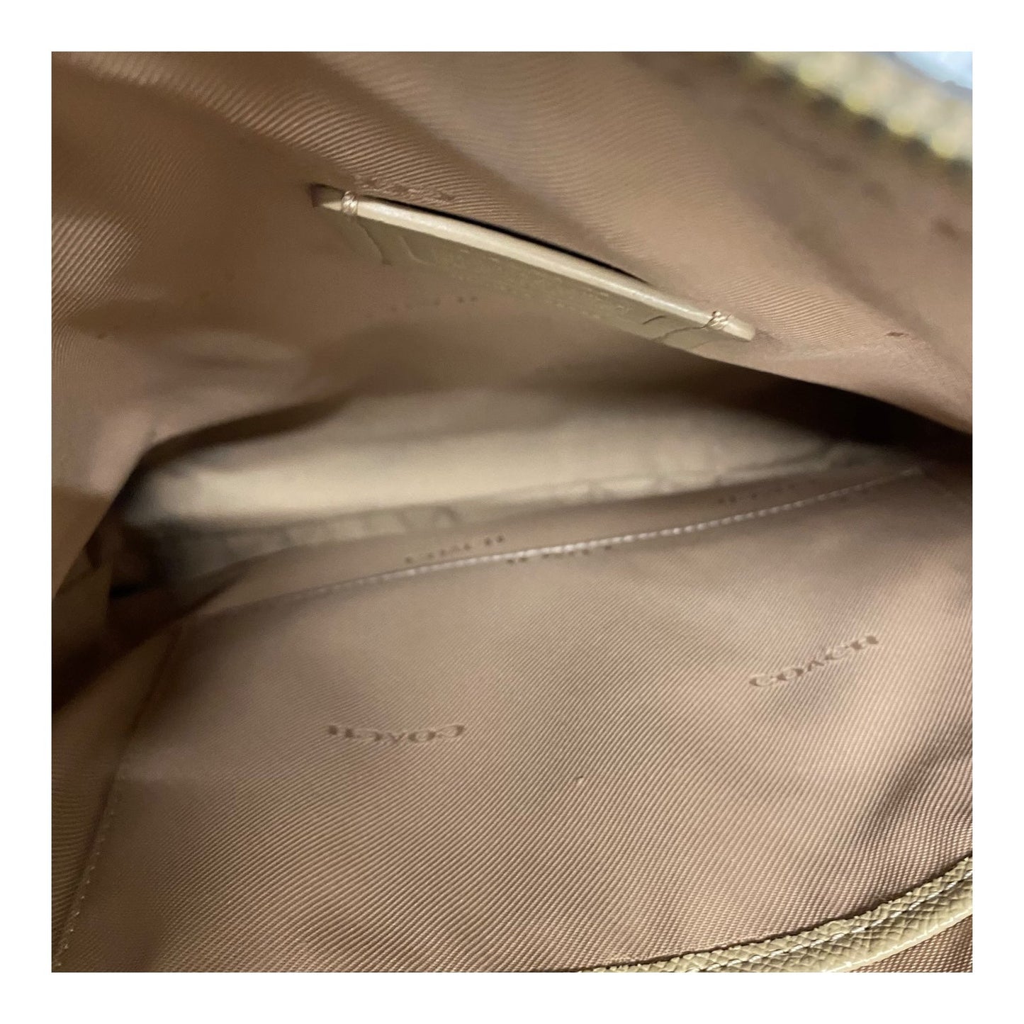 Crossbody Designer By Coach In Tan, Size:Medium