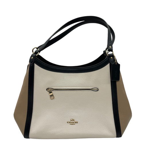 Handbag Designer By Coach In Cream & Tan, Size:Medium