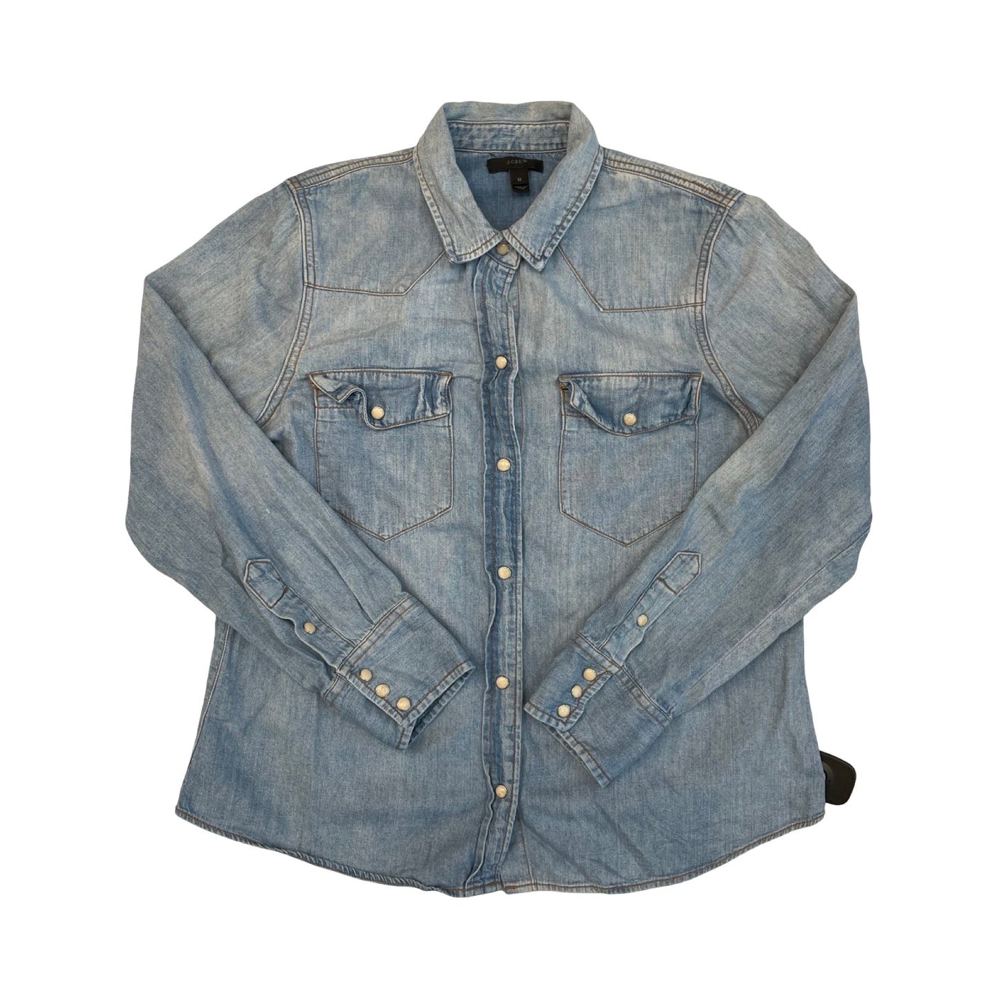 Top Ls By J. Crew In Blue Denim, Size:12