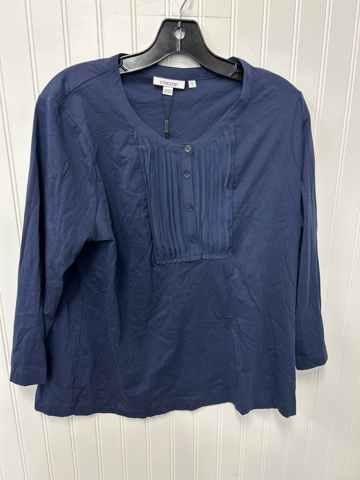 Top Ls By Chicos In Navy, Size:L