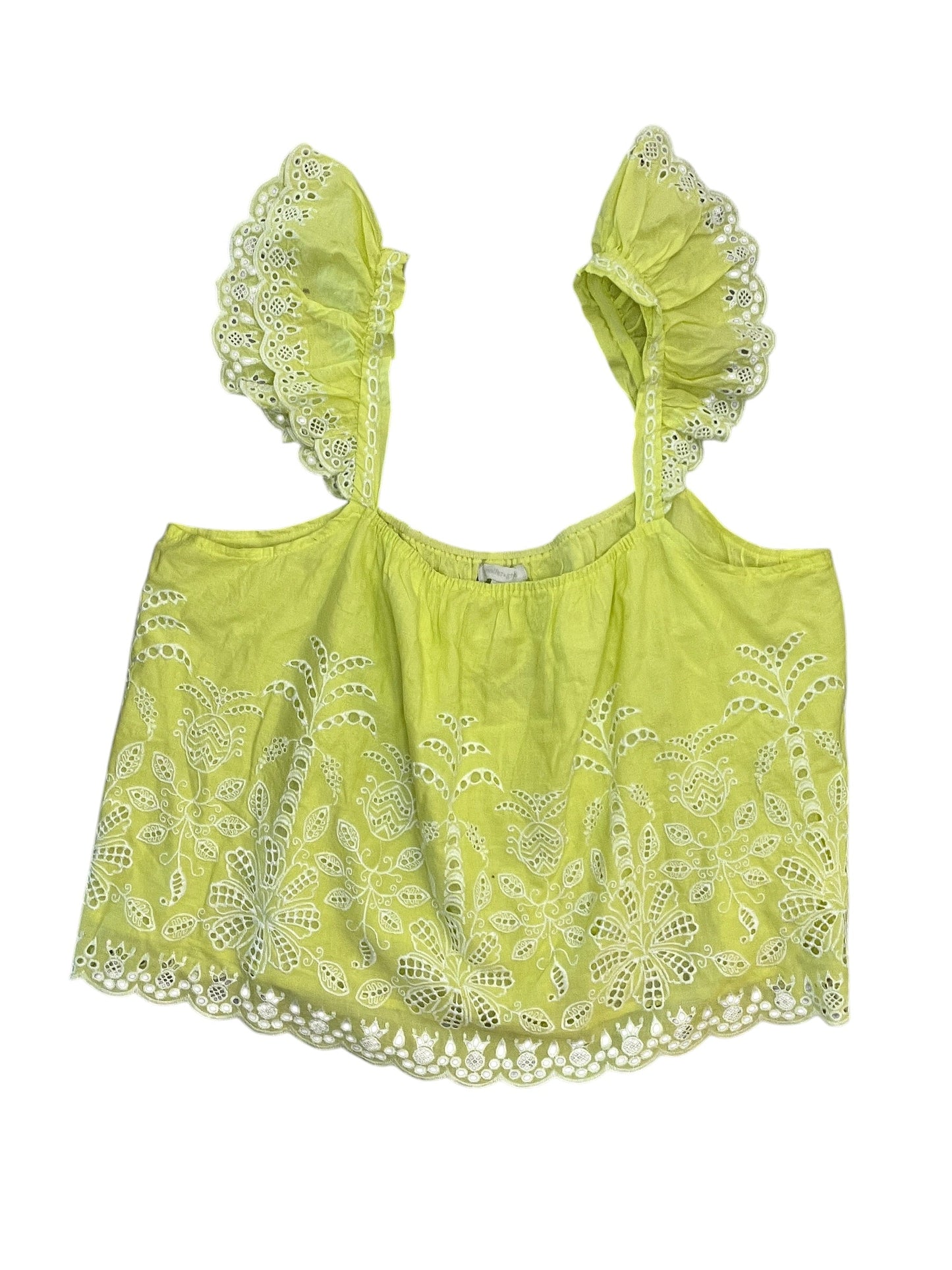 Top Sleeveless By Clothes Mentor In Chartreuse, Size:Xl