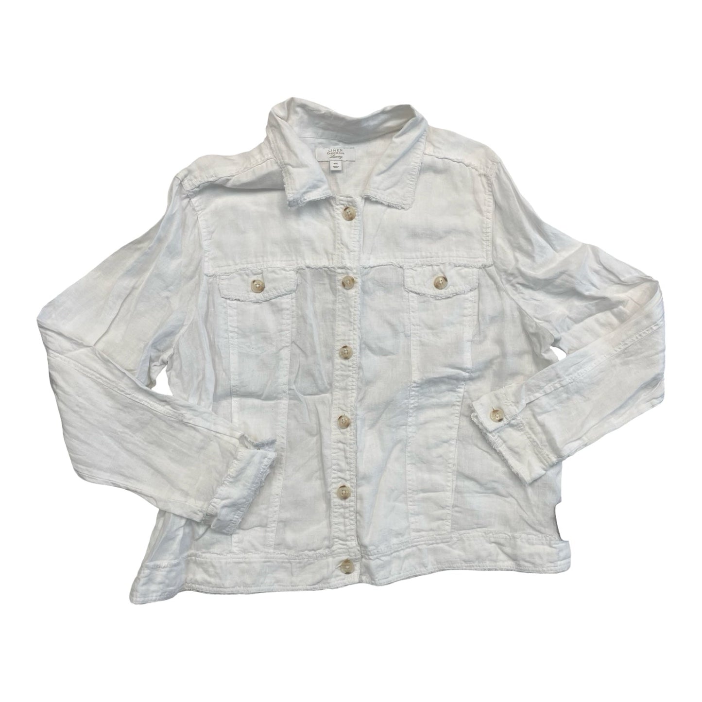 Blazer By Charter Club In White, Size:1X