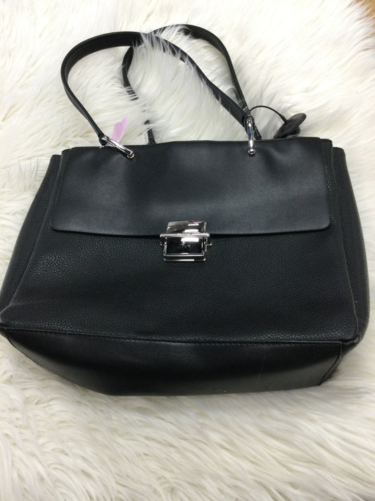 Handbag Leather By Calvin Klein In Black, Size:Large
