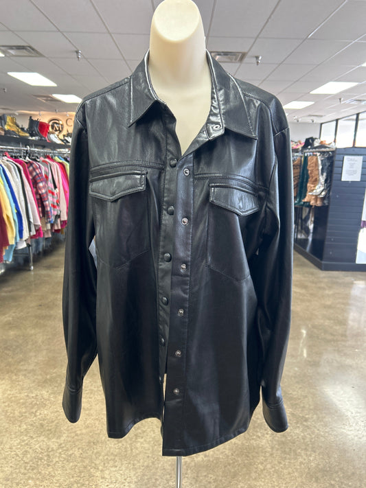 Top Ls By Good American In Black, Size:Xl