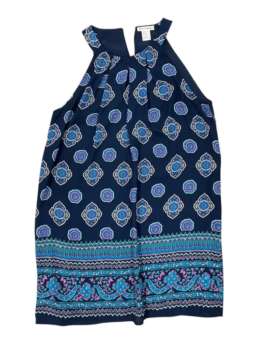 Dress Casual Midi By Artisan Ny In Blue & Pink, Size:M