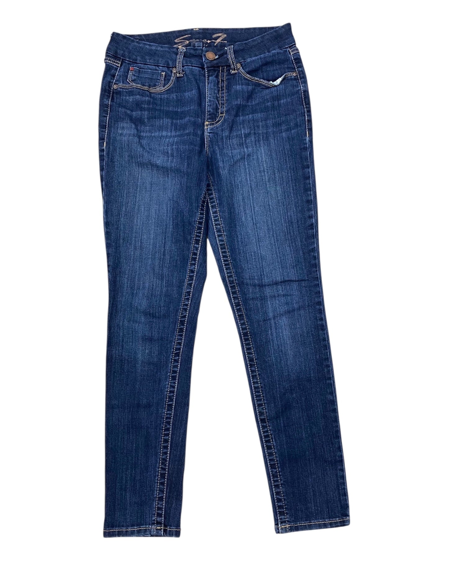 Jeans Skinny By Seven 7 In Blue Denim, Size:8