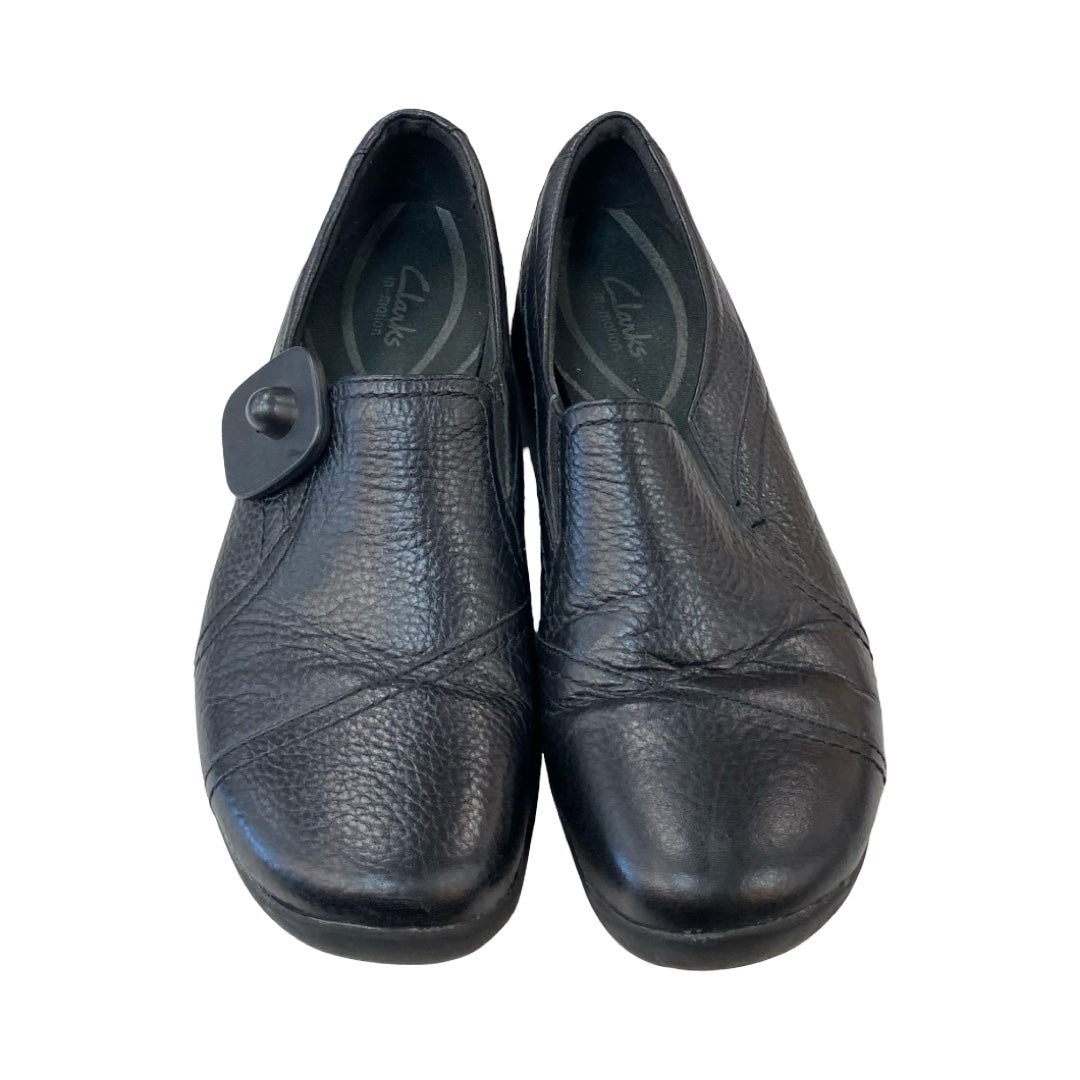 Shoes Flats By Clarks In Black, Size:11
