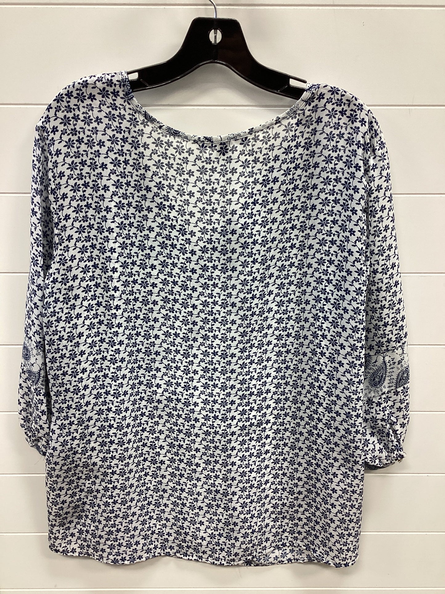 Top Ls By Zac And Rachel In Blue & White, Size:2X
