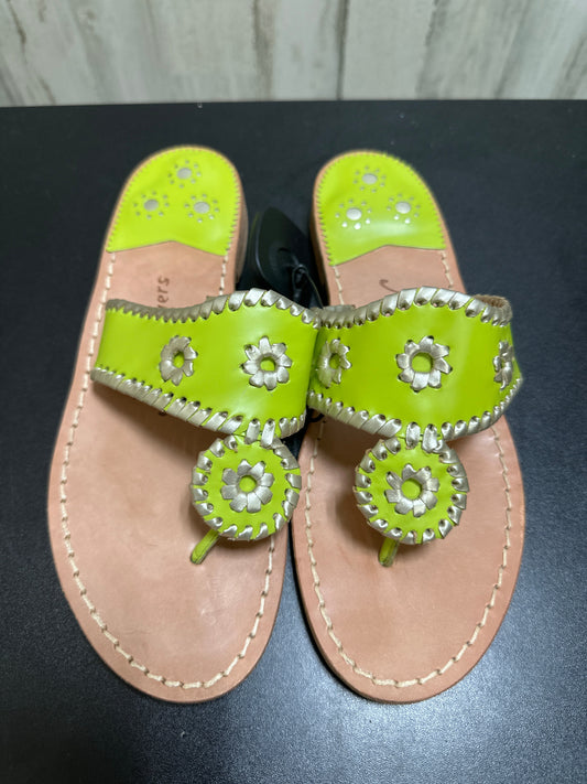 Green Sandals Flats Jack Rogers, Size 7
