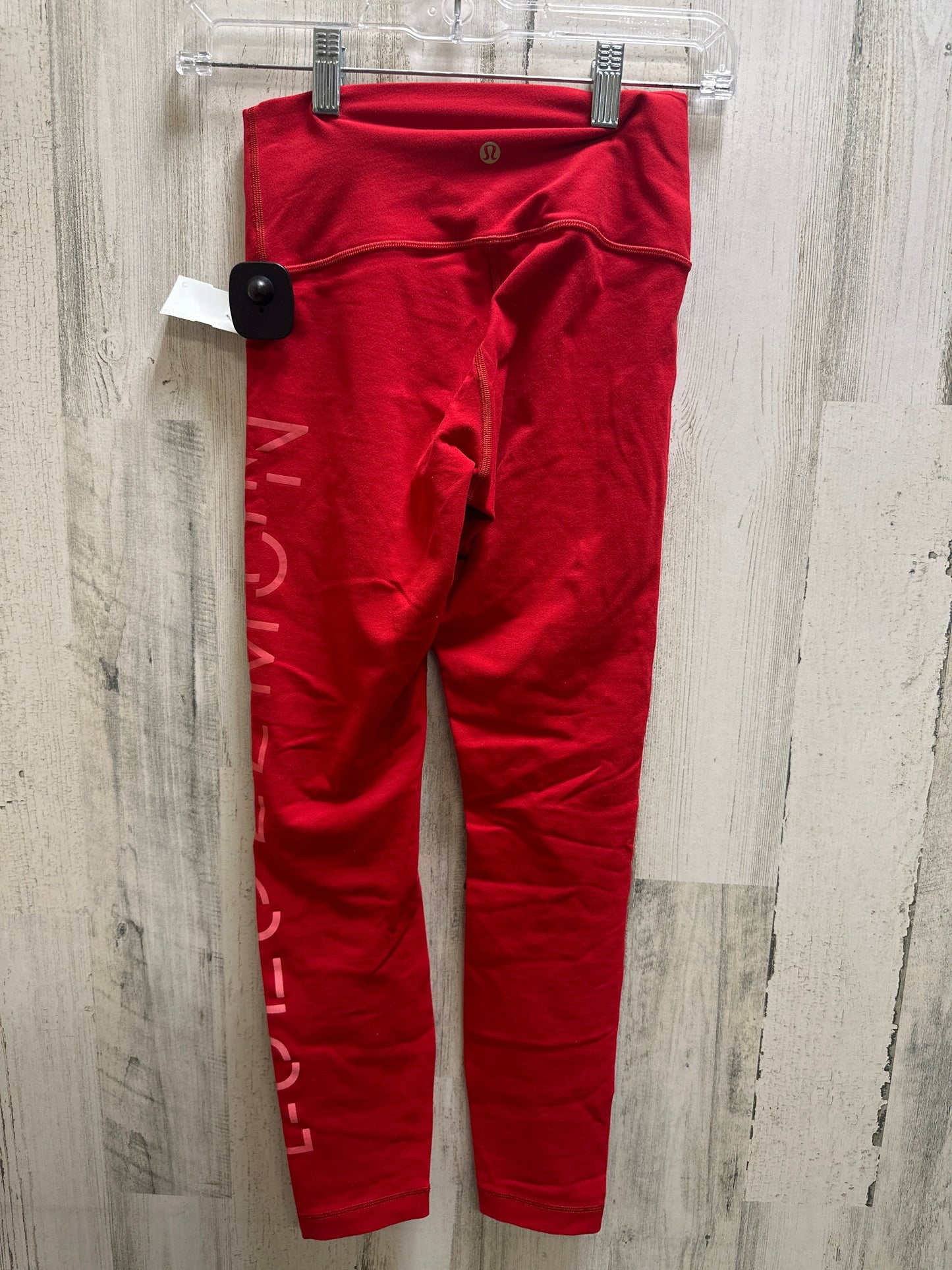 Red Athletic Leggings Lululemon, Size 4