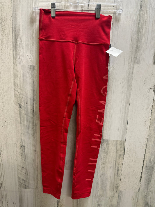 Red Athletic Leggings Lululemon, Size 4