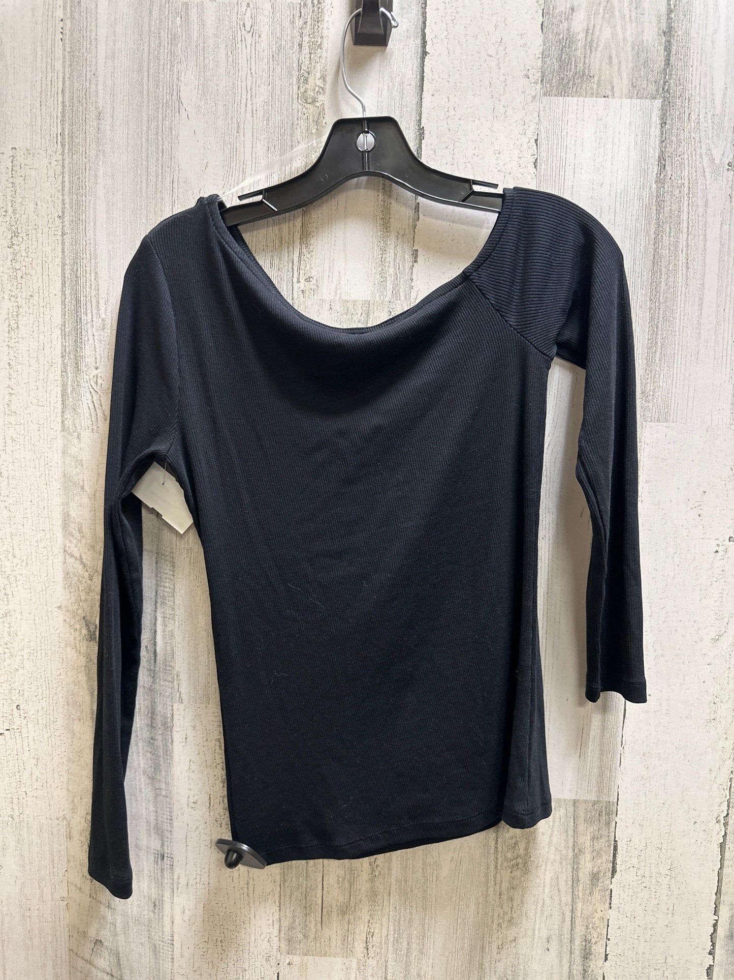 Black Top Long Sleeve Basic A New Day, Size Xs