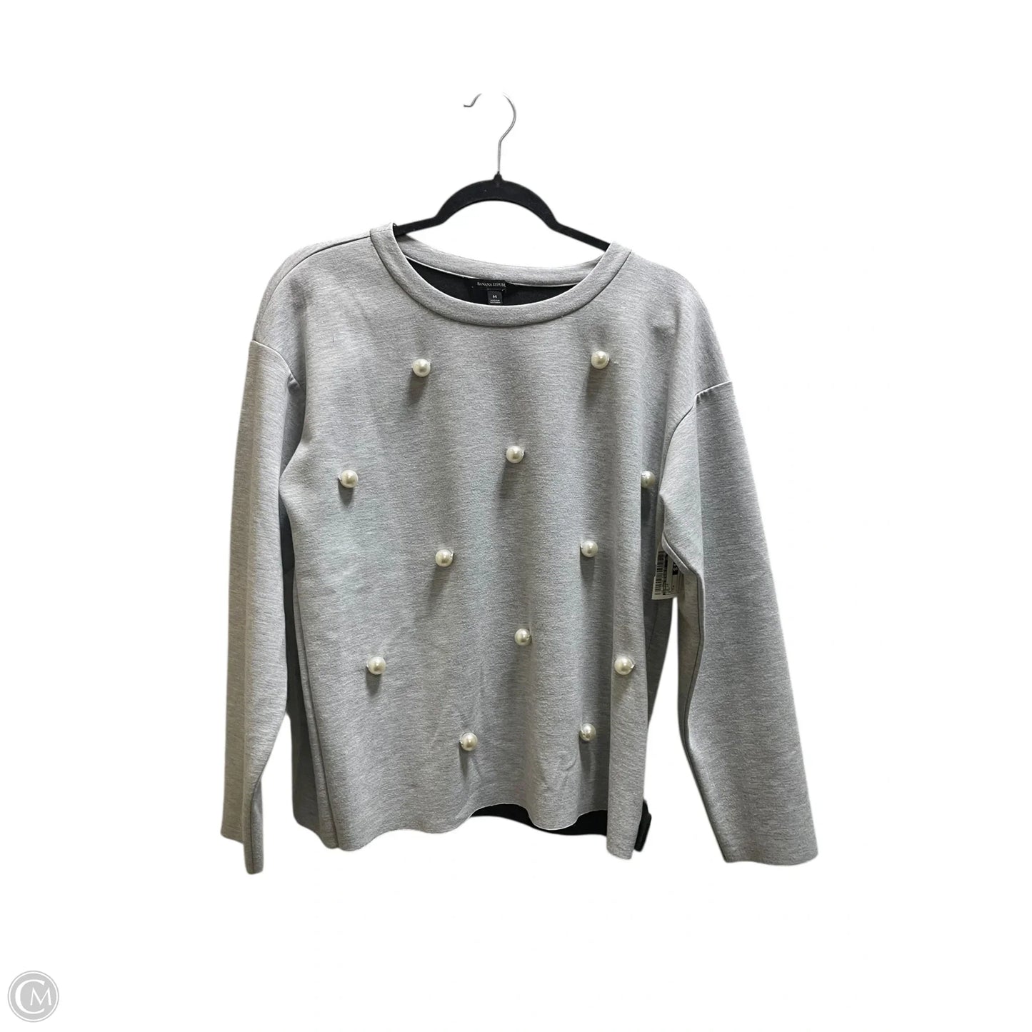 Top Long Sleeve By Banana Republic In Grey, Size: M
