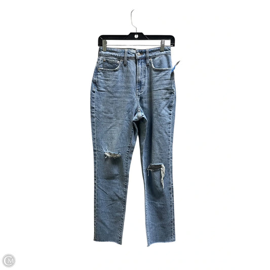 Jeans Straight By Madewell In Blue Denim, Size: 0