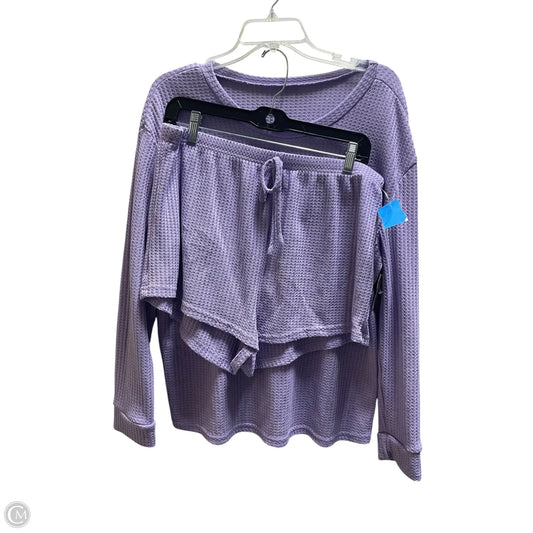 Shorts Set By Clothes Mentor In Purple, Size: Xxl