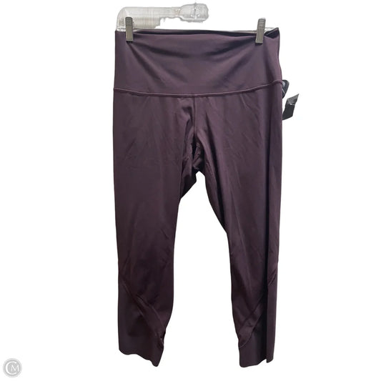 Athletic Capris By Lululemon In Maroon, Size: 10