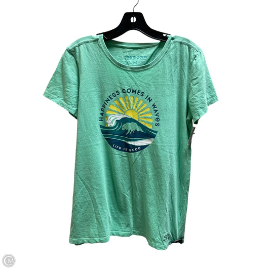 Top Short Sleeve Basic By Life Is Good In Green, Size: M