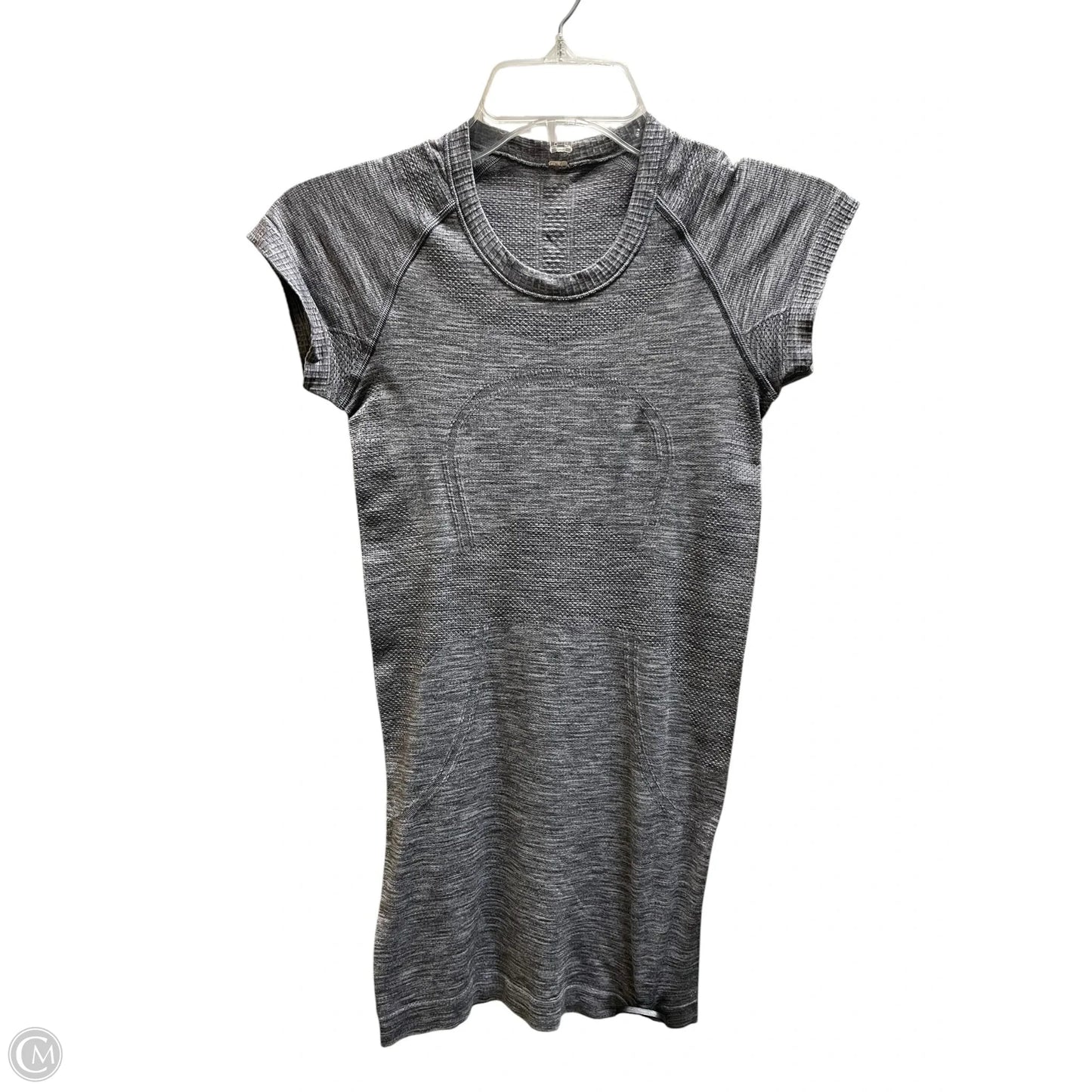 Athletic Top Short Sleeve By Lululemon In Grey, Size: 2