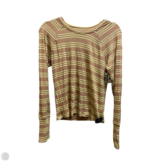 Top Long Sleeve Basic By Aerie In Striped Pattern, Size: M