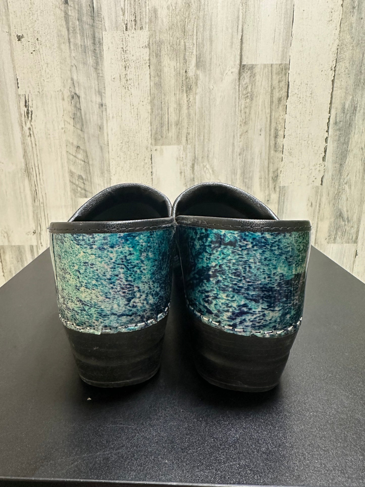 Blue Shoes Heels Block Sanita, Size 10
