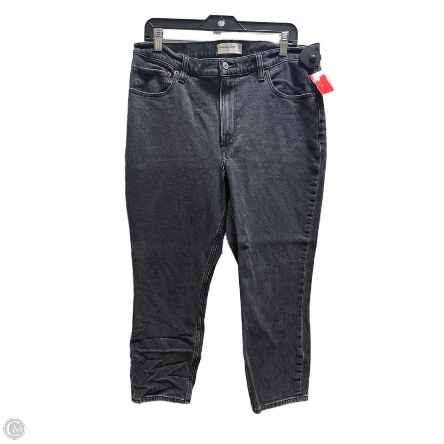 Jeans Boyfriend By Abercrombie And Fitch In Black, Size: 14