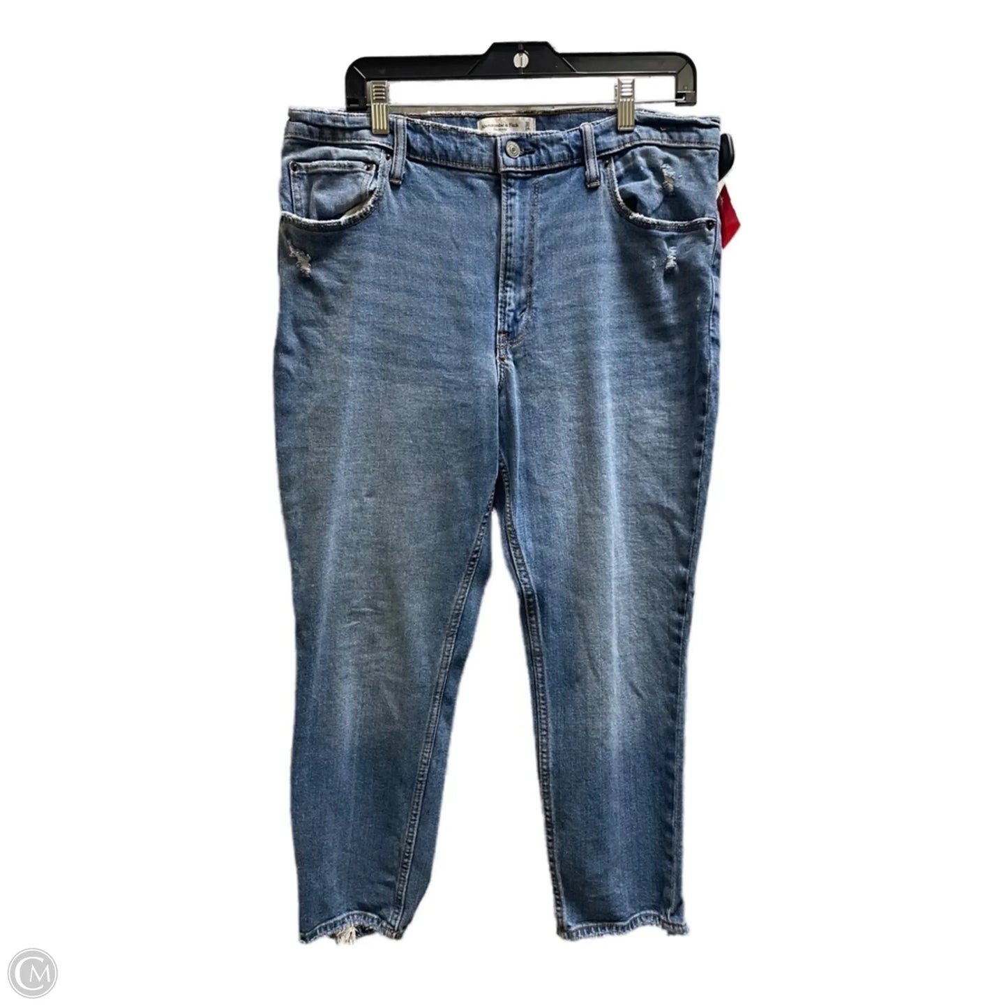 Jeans Skinny By Abercrombie And Fitch In Blue Denim, Size: 14