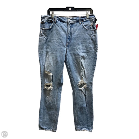 Jeans Skinny By Abercrombie And Fitch In Blue Denim, Size: 14