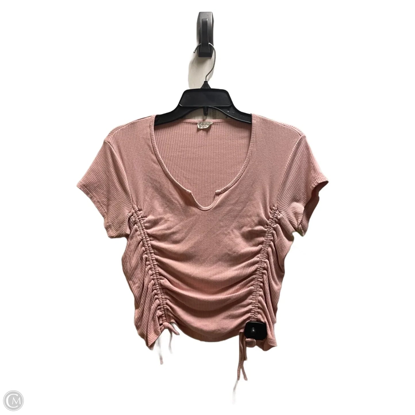 Top Short Sleeve By Free People In Pink, Size: L