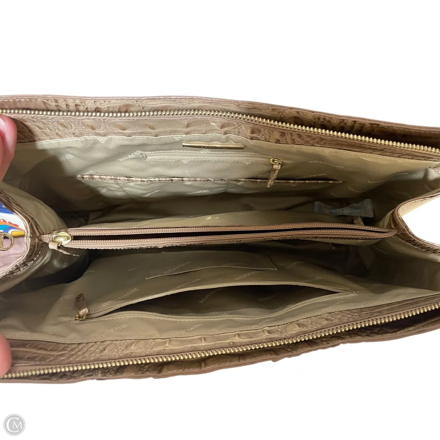 Handbag Designer By Brahmin, Size: Large