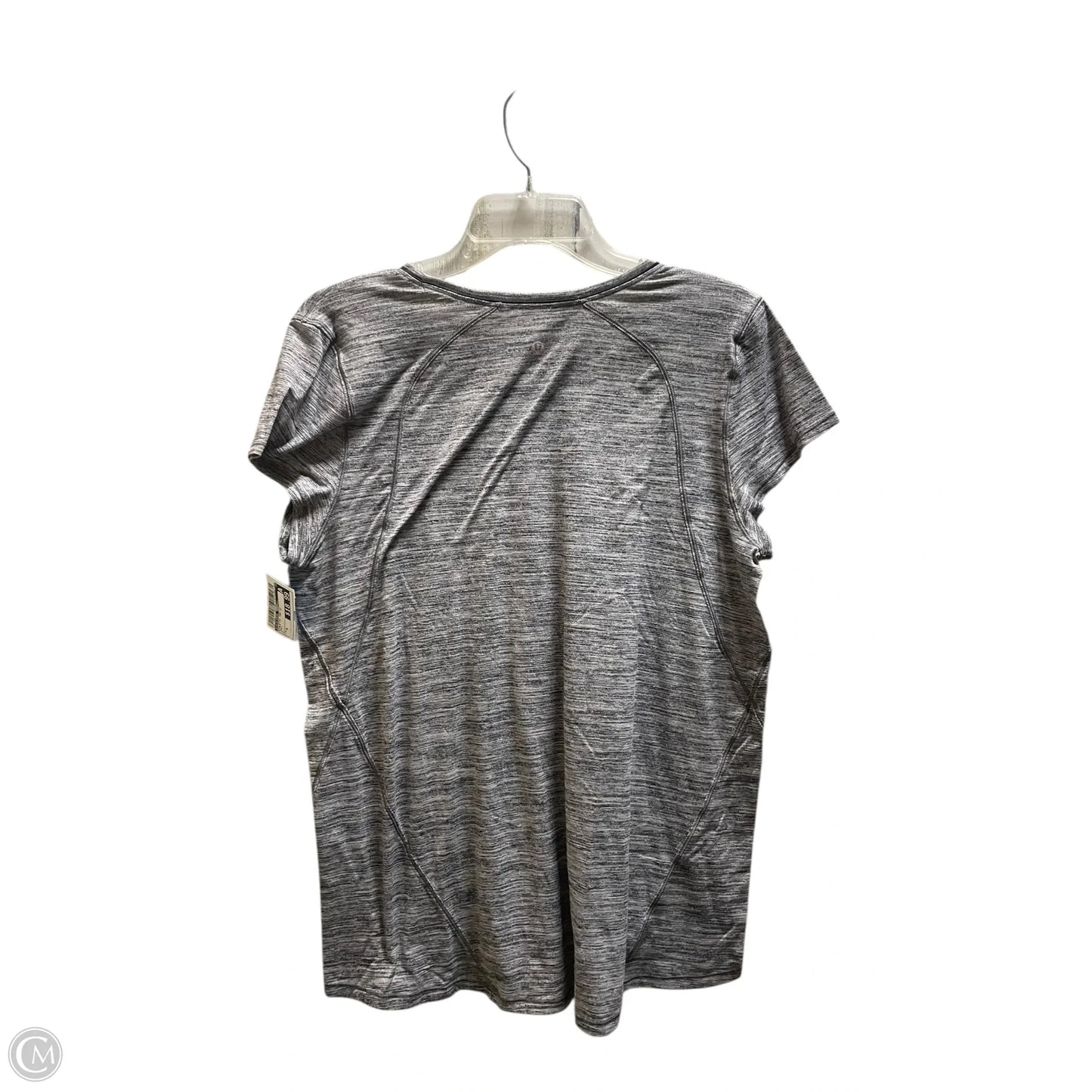 Athletic Top Short Sleeve By Lululemon In Grey, Size: S