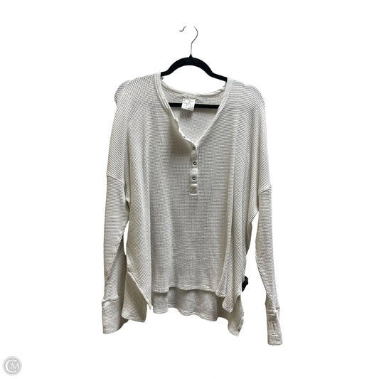 Top Long Sleeve By Aerie In White, Size: Xl