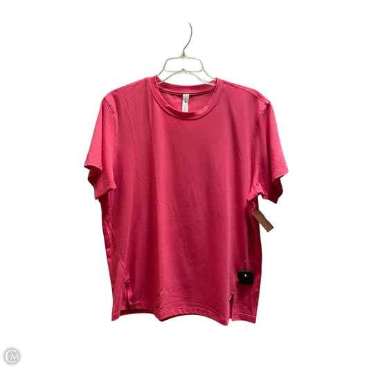 Athletic Top Short Sleeve By Lululemon In Pink, Size: 8