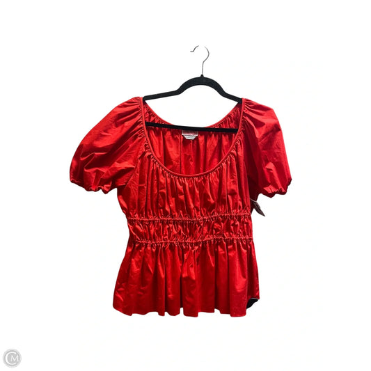 Top Short Sleeve Designer By Kate Spade In Red, Size: L