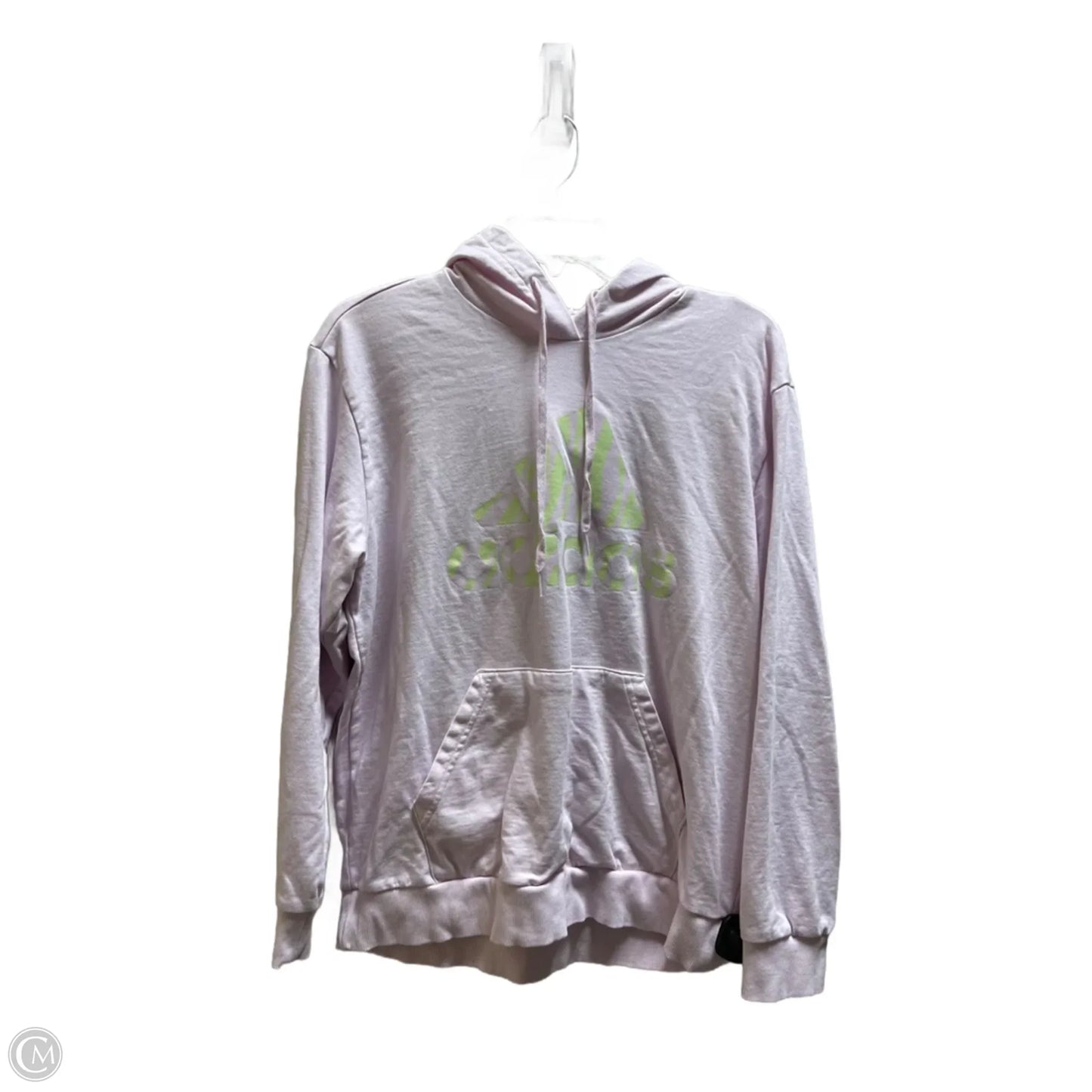 Athletic Sweatshirt Hoodie By Adidas In Purple, Size: M