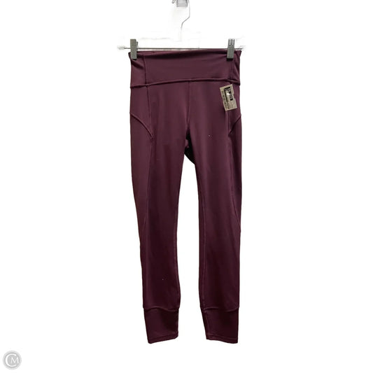 Athletic Leggings By Lululemon In Maroon, Size: 4