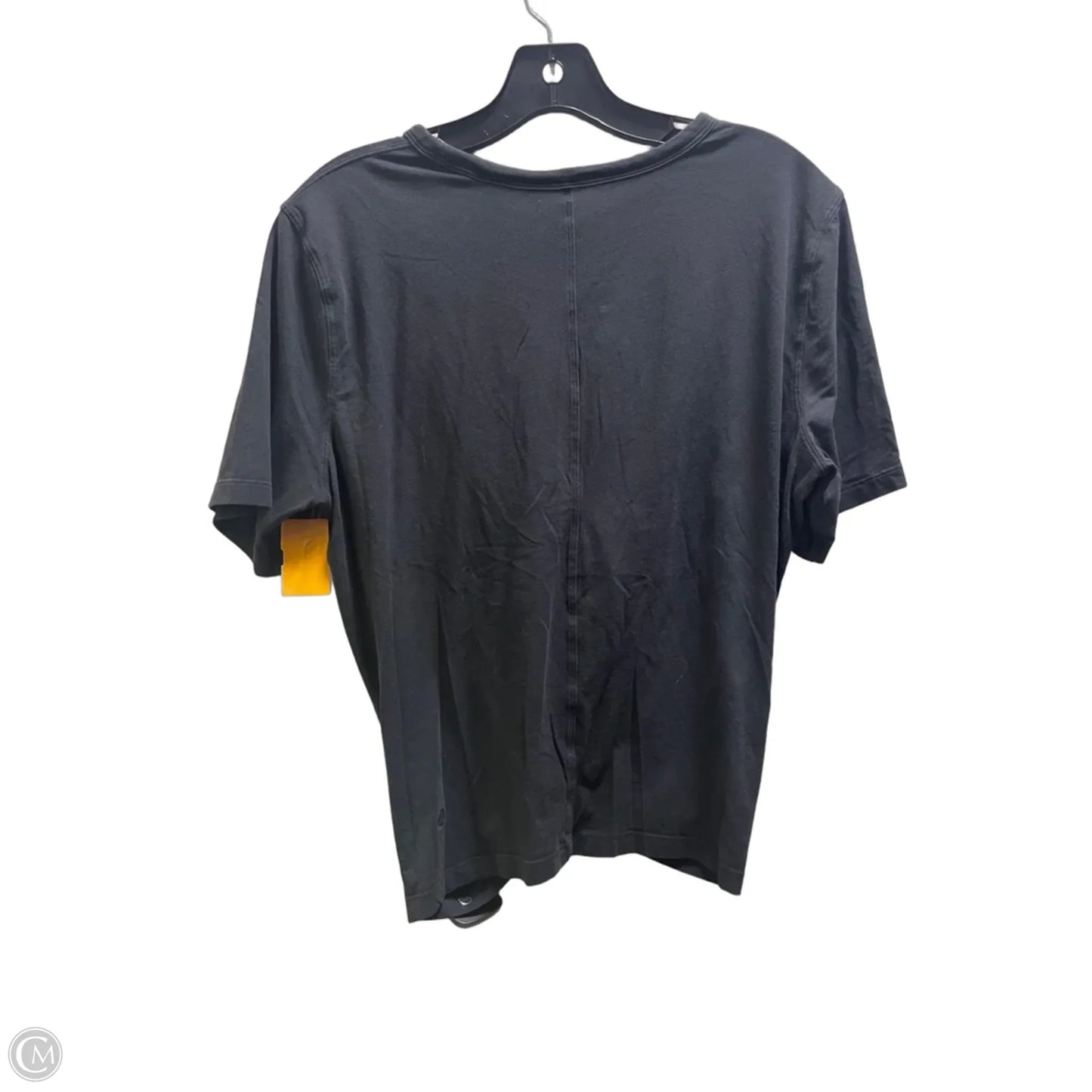 Athletic Top Short Sleeve By Lululemon In Black, Size: S