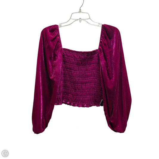 Top Long Sleeve By Anthropologie In Purple, Size: Xs