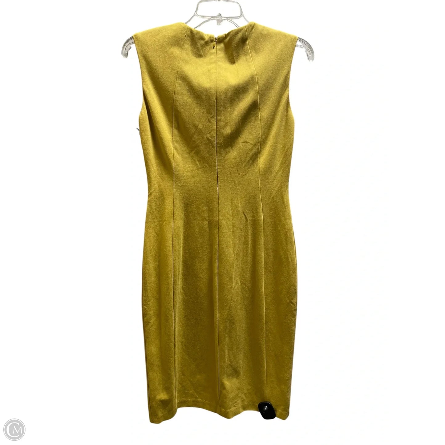 Dress Casual Midi By Calvin Klein In Yellow, Size: M