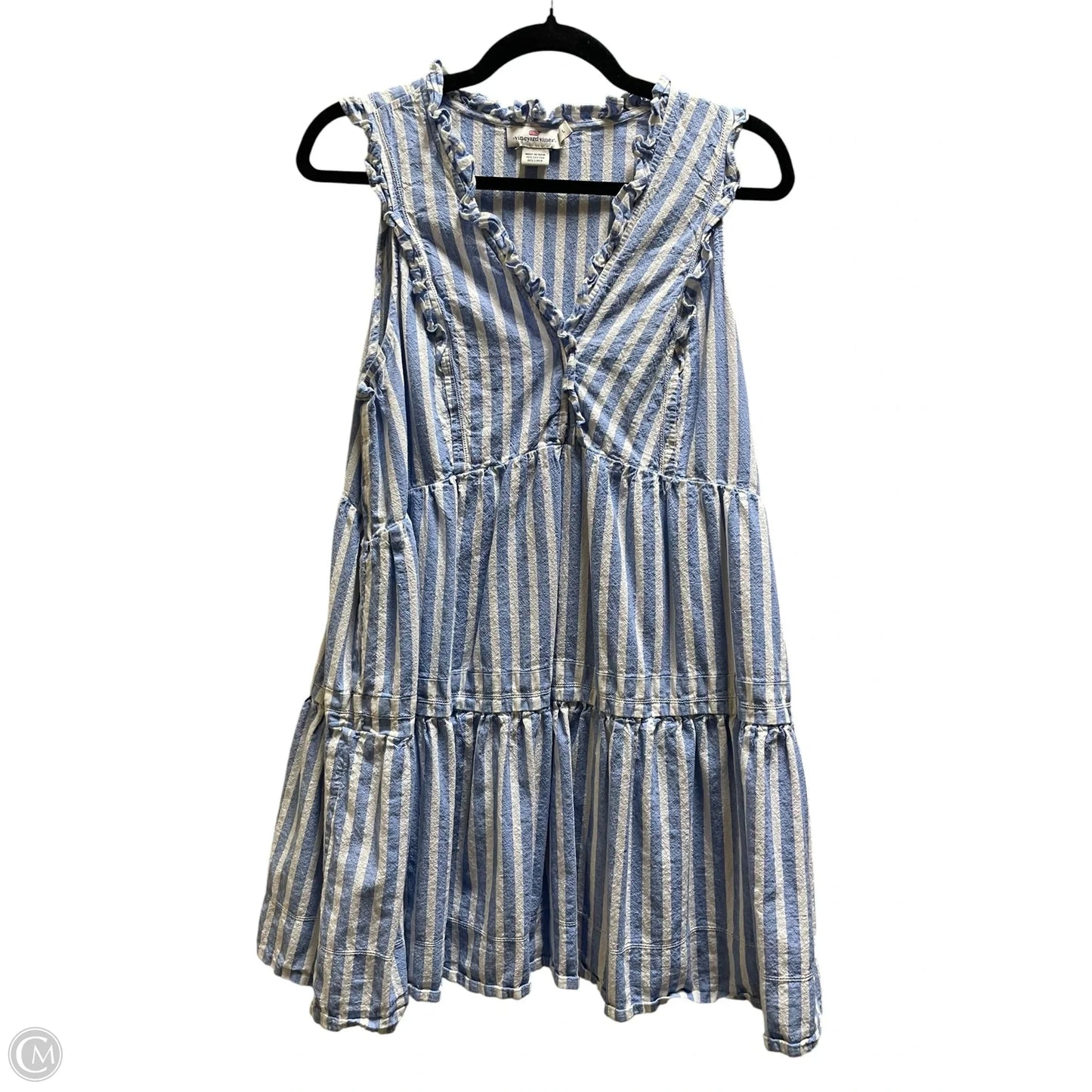 Dress Casual Maxi By Vineyard Vines In Striped Pattern, Size: L