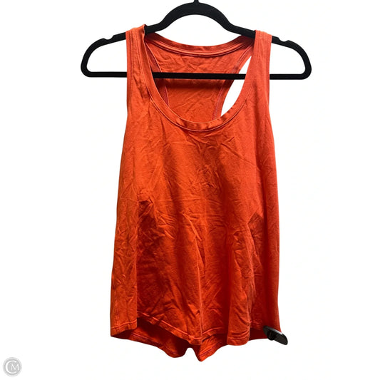 Athletic Tank Top By Lululemon In Orange, Size: M