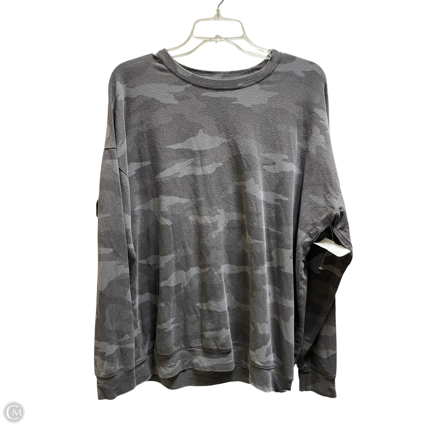 Athletic Top Long Sleeve Collar By Athleta In Camouflage Print, Size: M