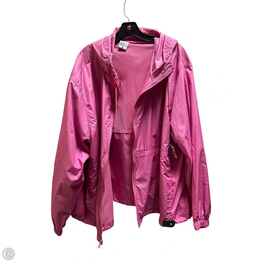 Athletic Jacket By Nike Apparel In Pink, Size: 3x