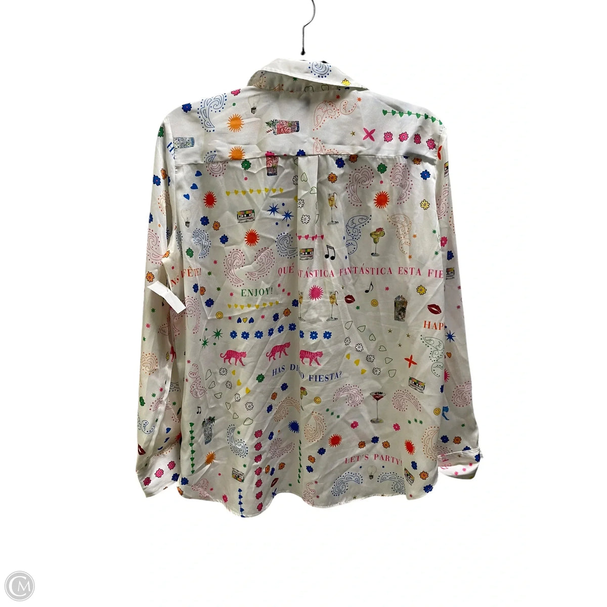 Top Long Sleeve By Vilagallo In Cream, Size: M