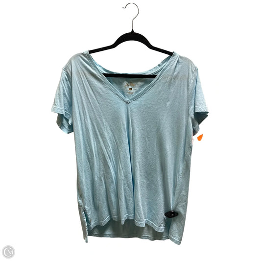 Top Short Sleeve Designer By Lilly Pulitzer In Blue, Size: Xl