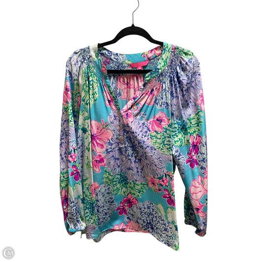 Top Long Sleeve Designer By Lilly Pulitzer In Multi-colored, Size: Xl