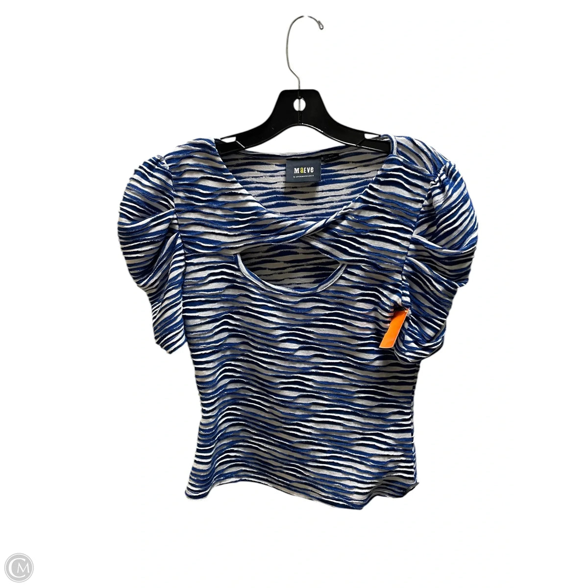Top Short Sleeve By Maeve In Blue, Size: S