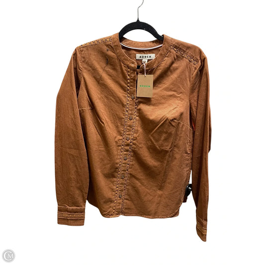 Top Long Sleeve By Boden In Brown, Size: 6
